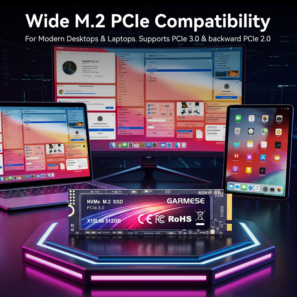 512GB PCIe Gen3x4 NVMe M.2 2280 SSD J89117