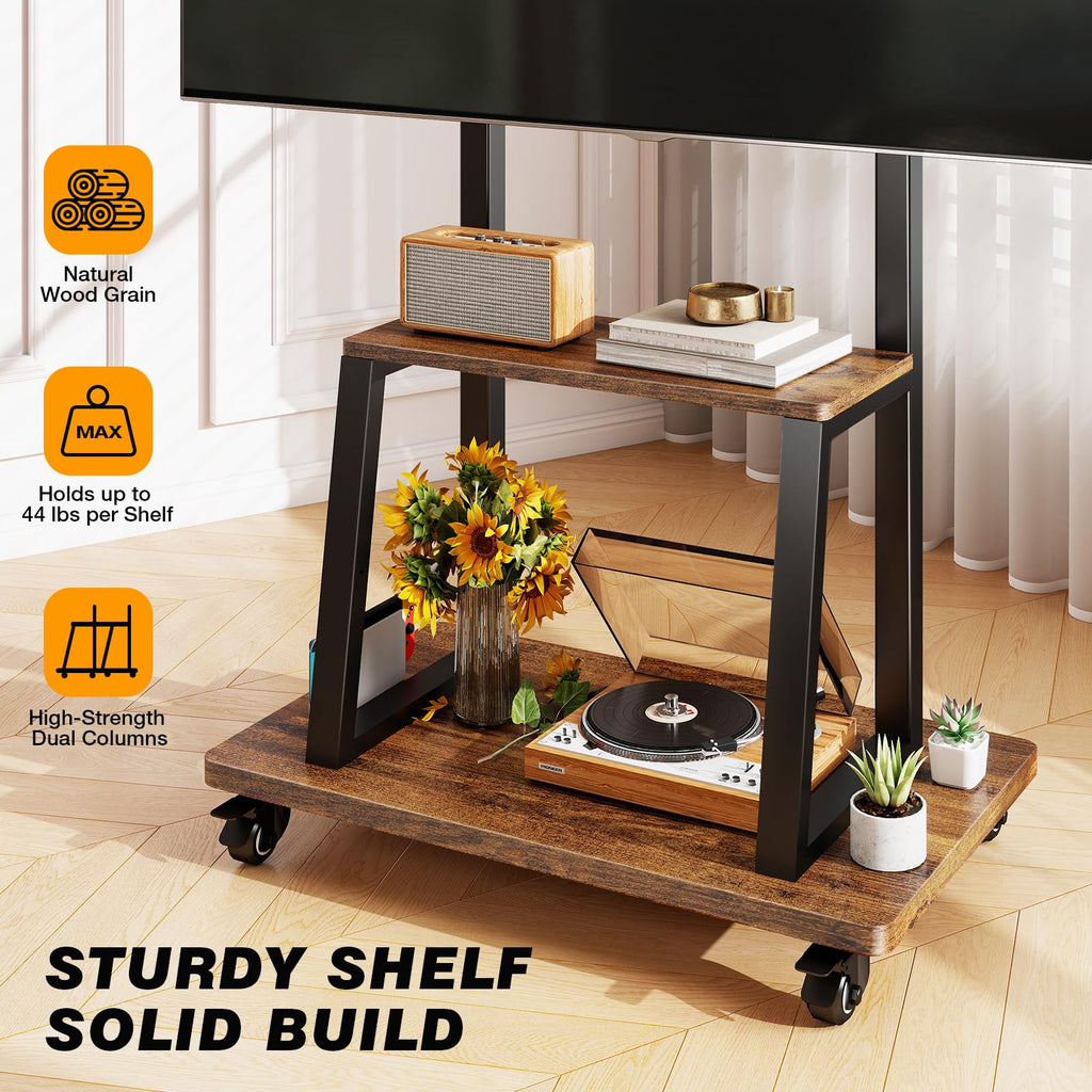 Mobile TV Cart for 37"-75" TVs with Wheels P65754