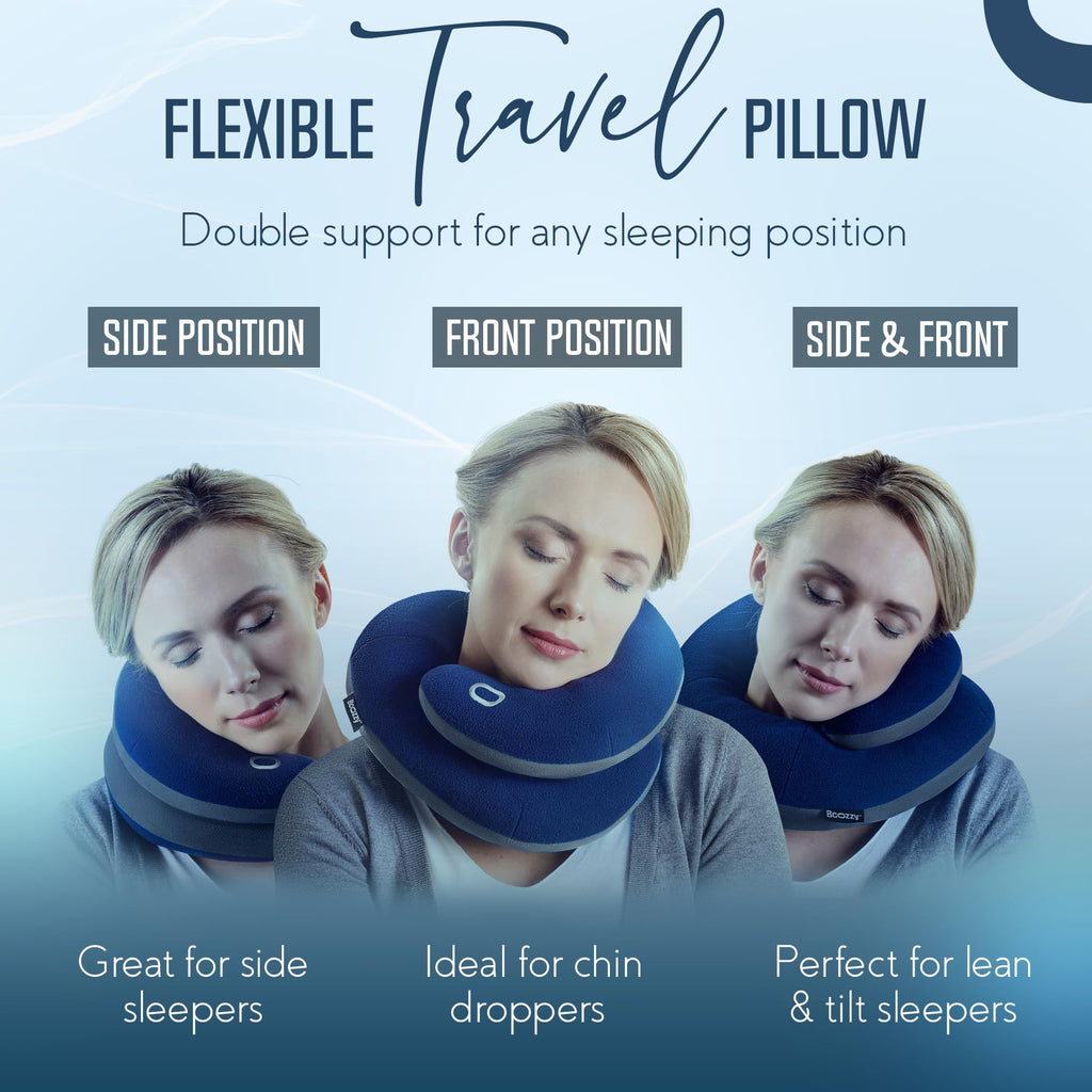 Soft Adjustable Travel Neck Pillow with Carry Bag K2489