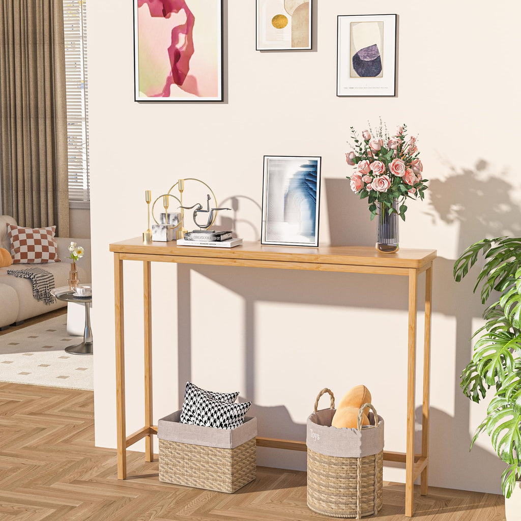 39" Natural Bamboo Console Table H61120