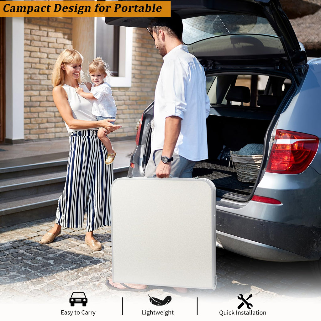 Folding Portable Camping Table White K654256