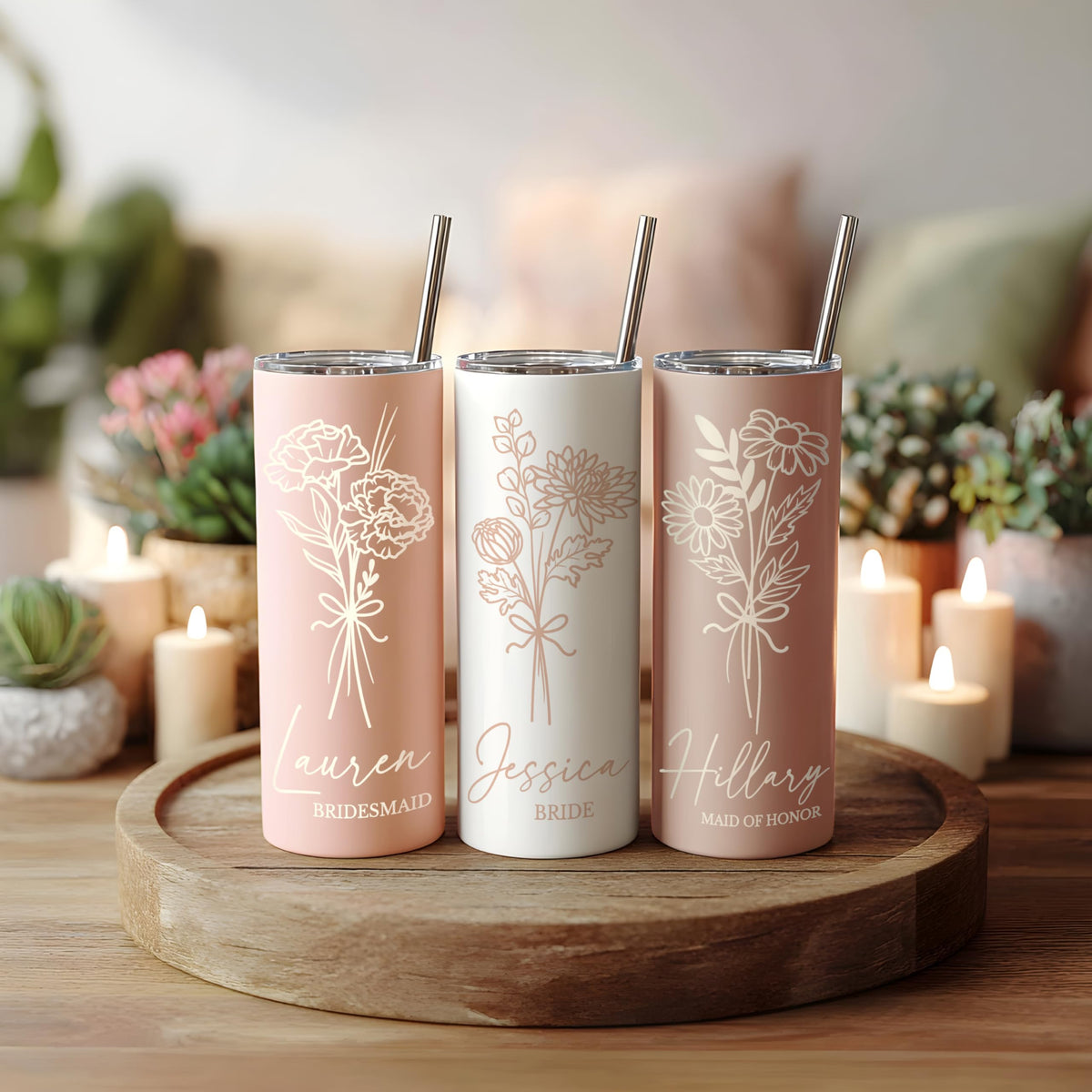 20oz Stainless Steel Tumbler with Straw B68206