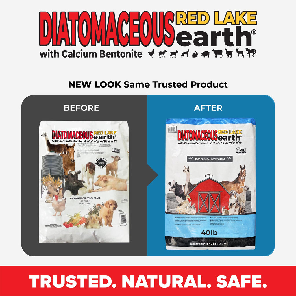 Red Lake Earth Diatomaceous Calcium Bentonite Animal Feed Additive 40Lbs D2398