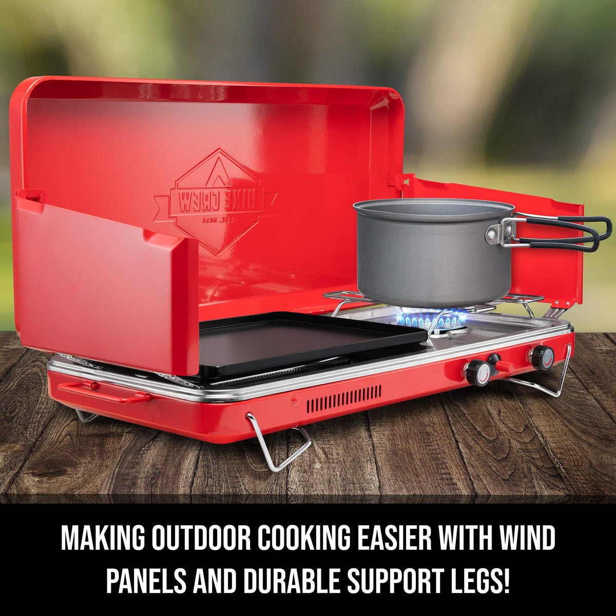 2-in-1 Gas Camping Stove and Griddle T851180