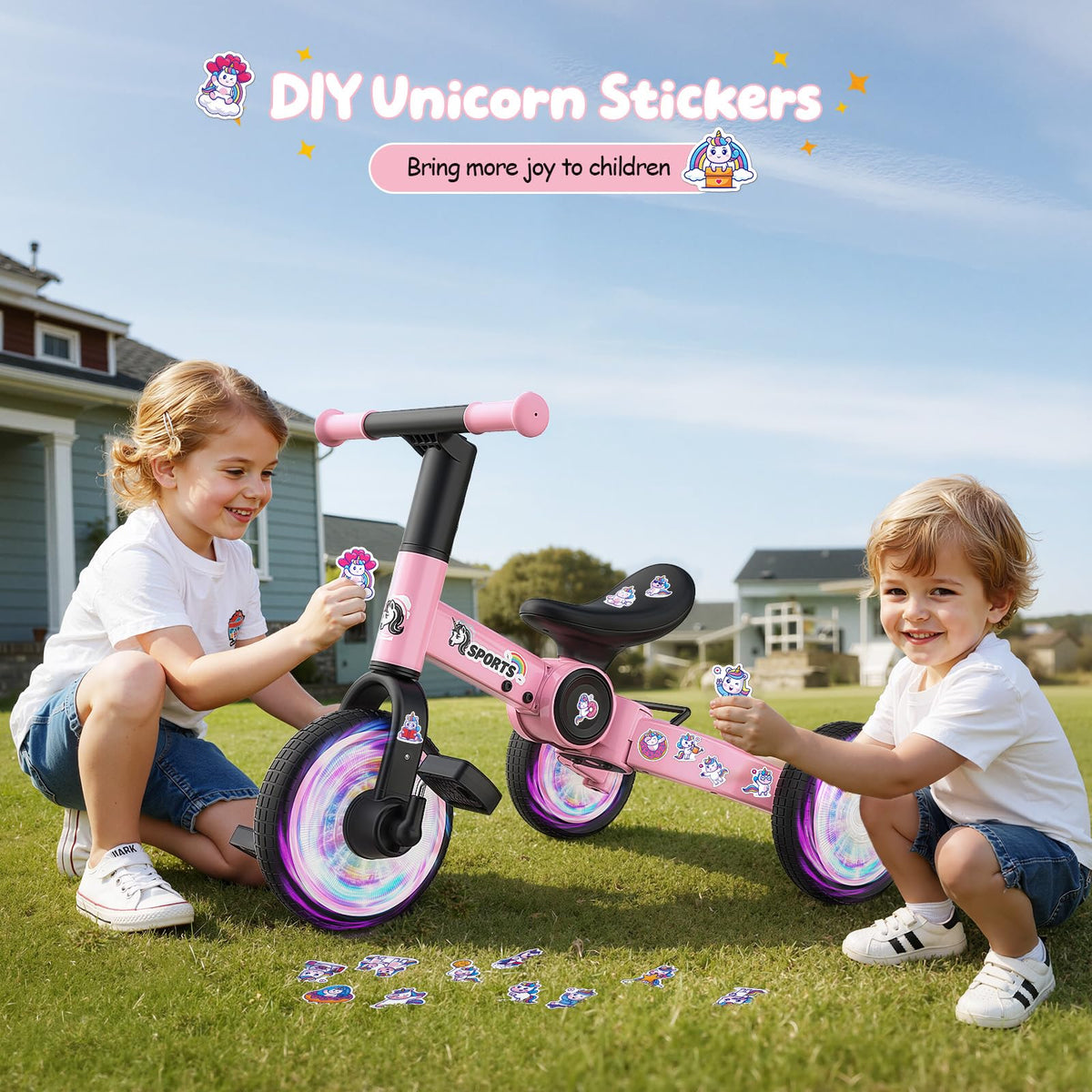 3 in 1 Toddler Balance Bike with Removable Pedals I589743