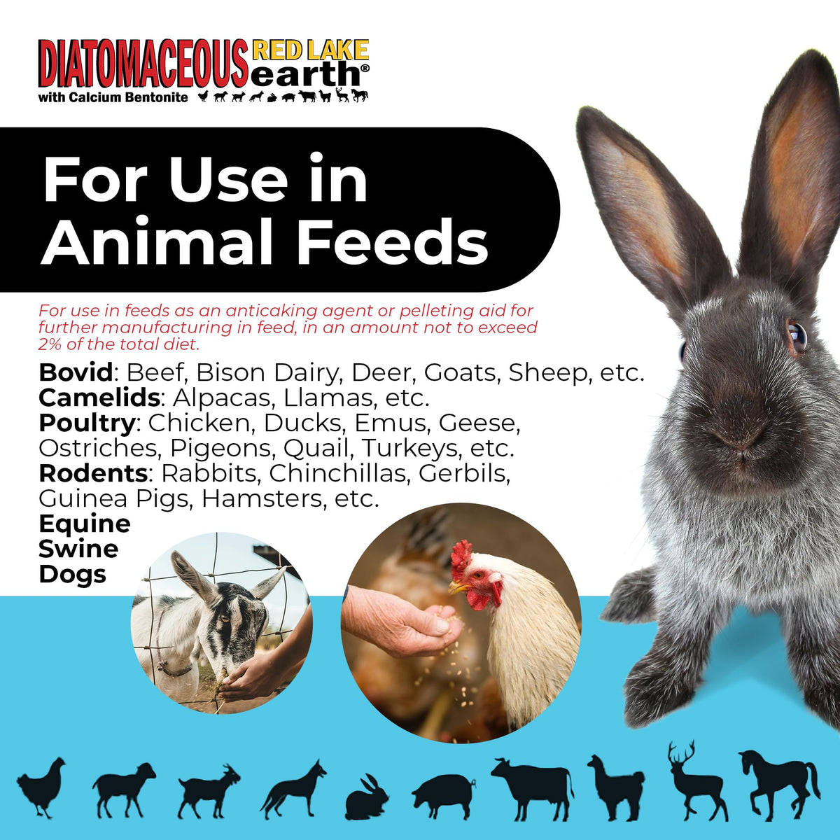 Red Lake Earth Diatomaceous Calcium Bentonite Animal Feed Additive 40Lbs D2398