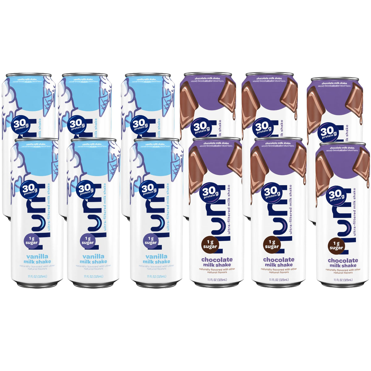 Filtered Protein Milk Shake Variety Pack, 12 Cans Y7649