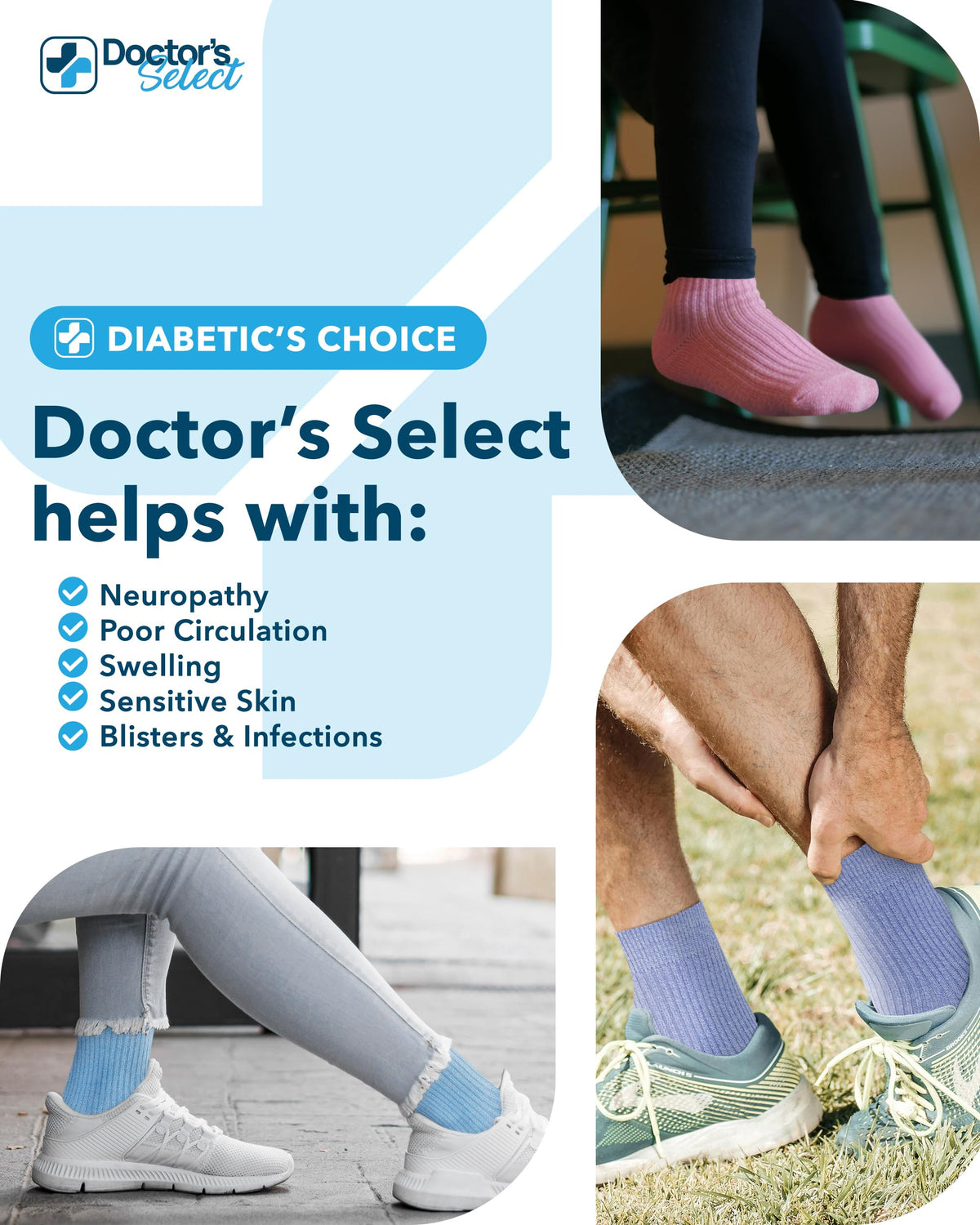 Bamboo Viscose Diabetic Socks 6 Pairs U734358