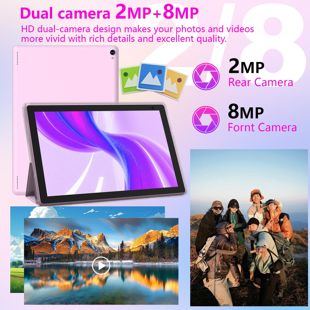 10 inch Android 15 Tablet 8GB RAM 32GB ROM Tablet PC with Keyboard Case Mouse Stylus J2125