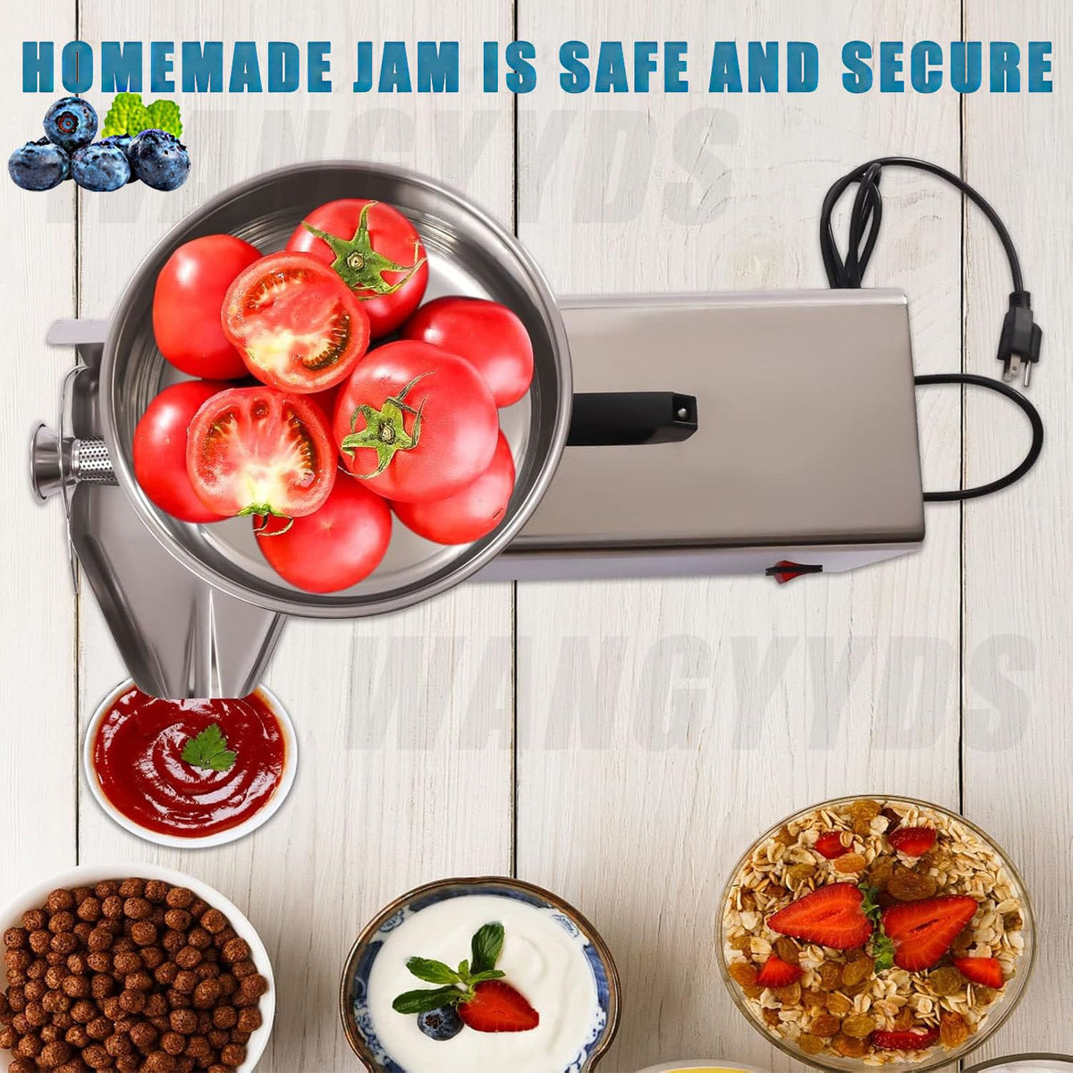 450W Stainless Steel Electric Tomato Strainer E642421