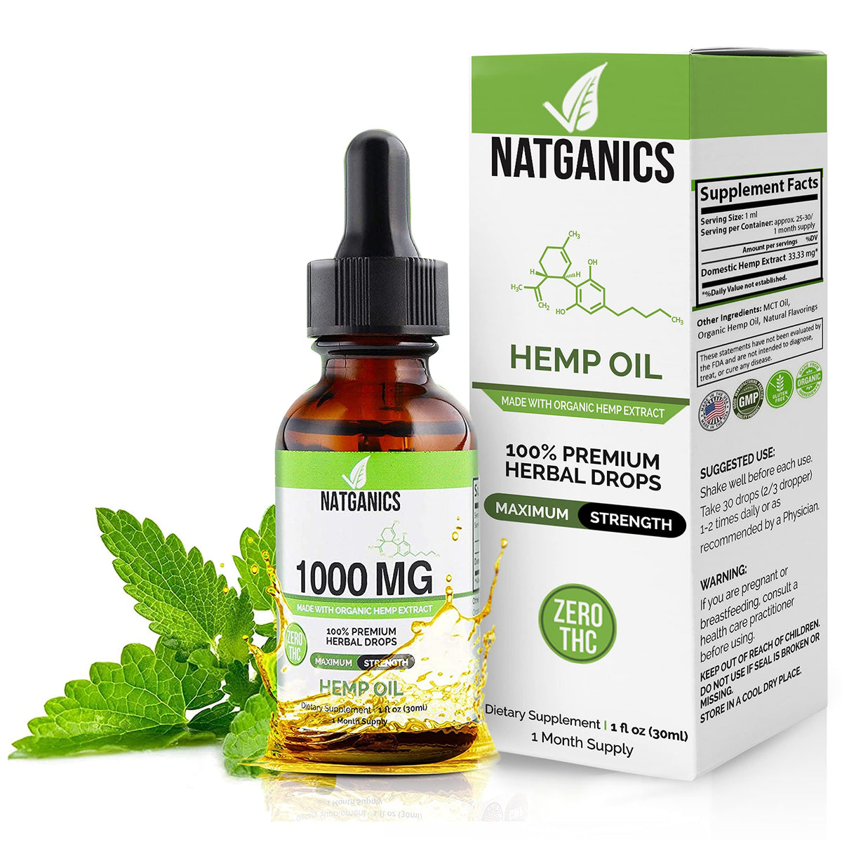 Organic Hemp Oil 1000mg U4819