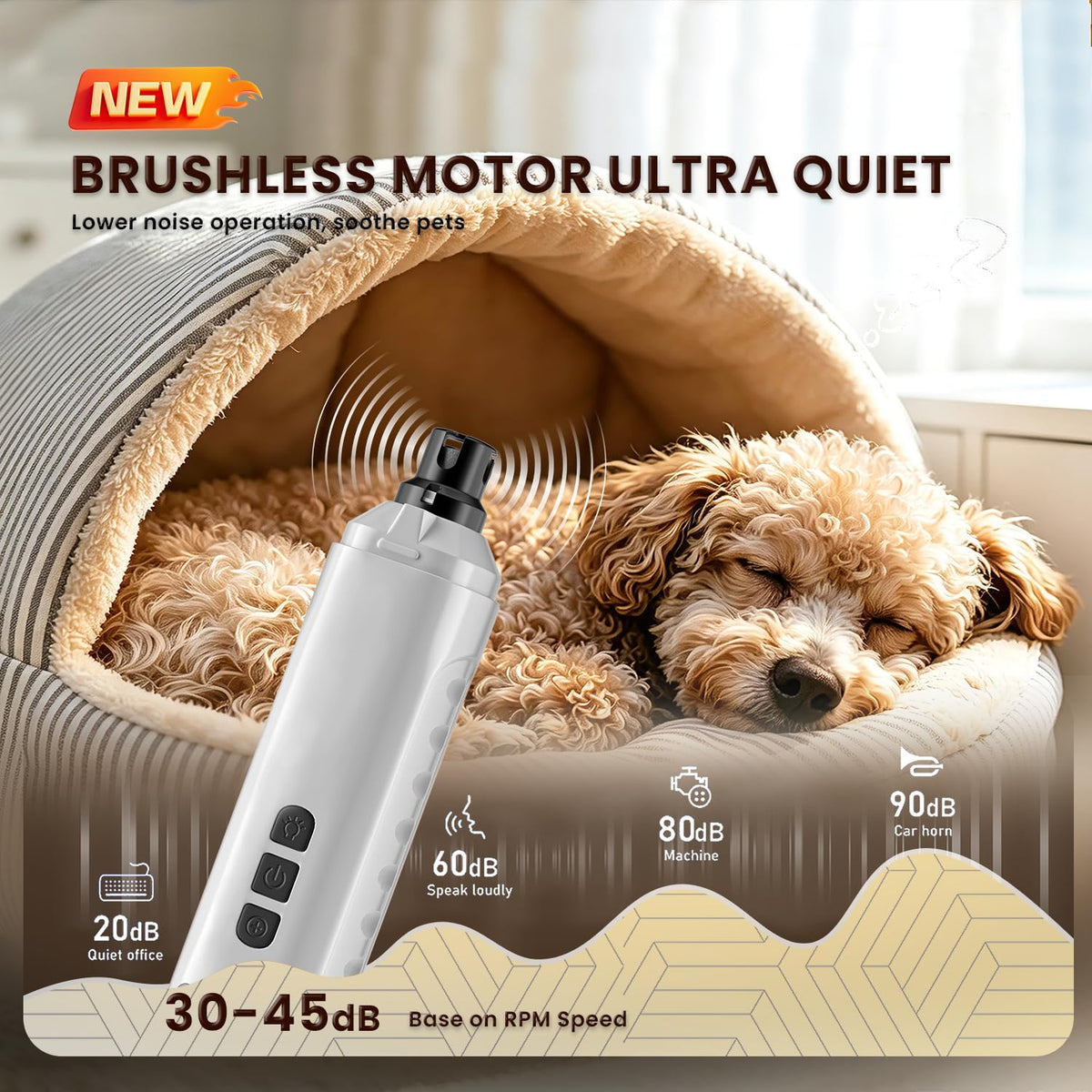 6-Speed Dog Nail Grinder with LED Light X99828