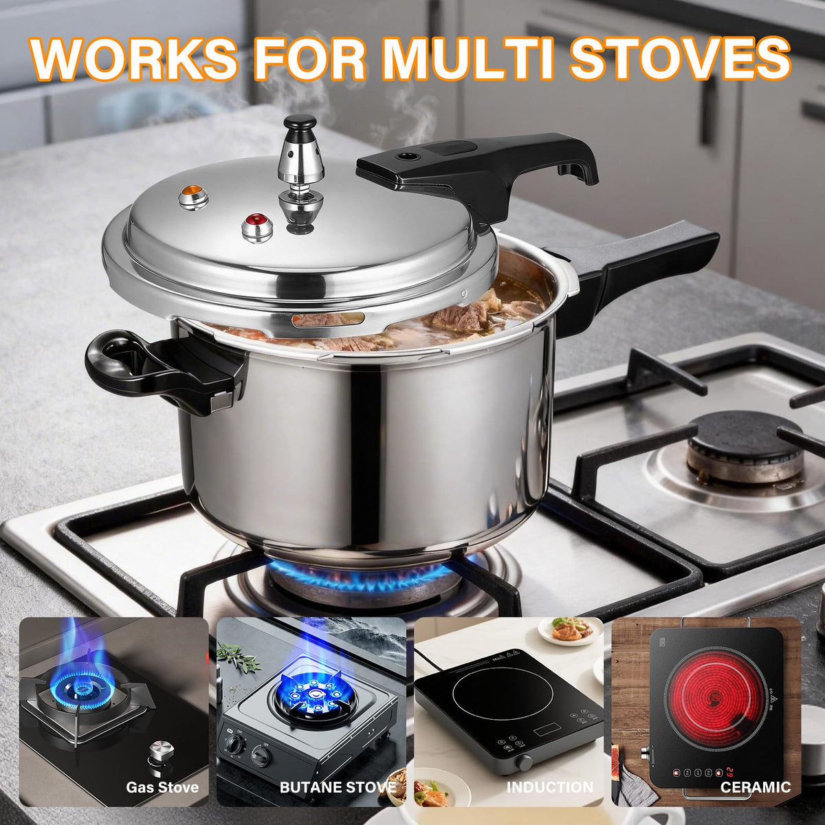 4.2 Quart Aluminum Stovetop Pressure Cooker M1098