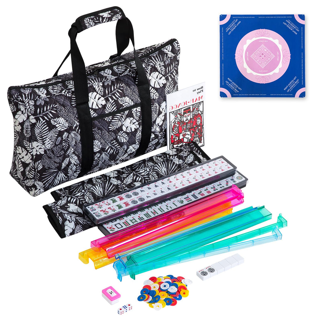 American Mahjong Tile Set with 166 Tiles, 4 Racks & Travel Bag G26292