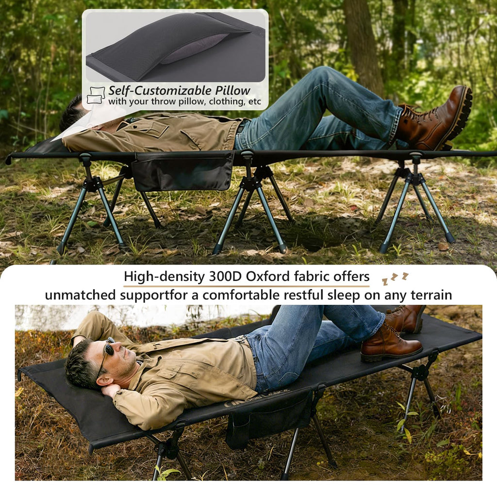 Height Adjustable Folding Camping Cot Q86444