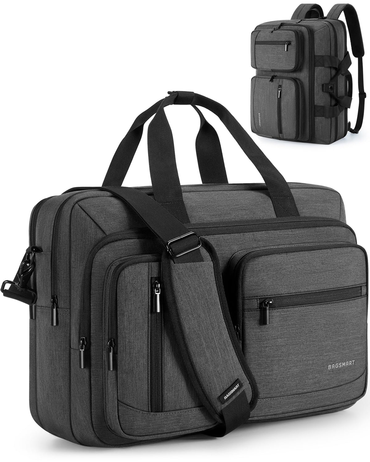 3 In 1 Laptop Bag 17.3 Inch Water-Repellent Black S25179
