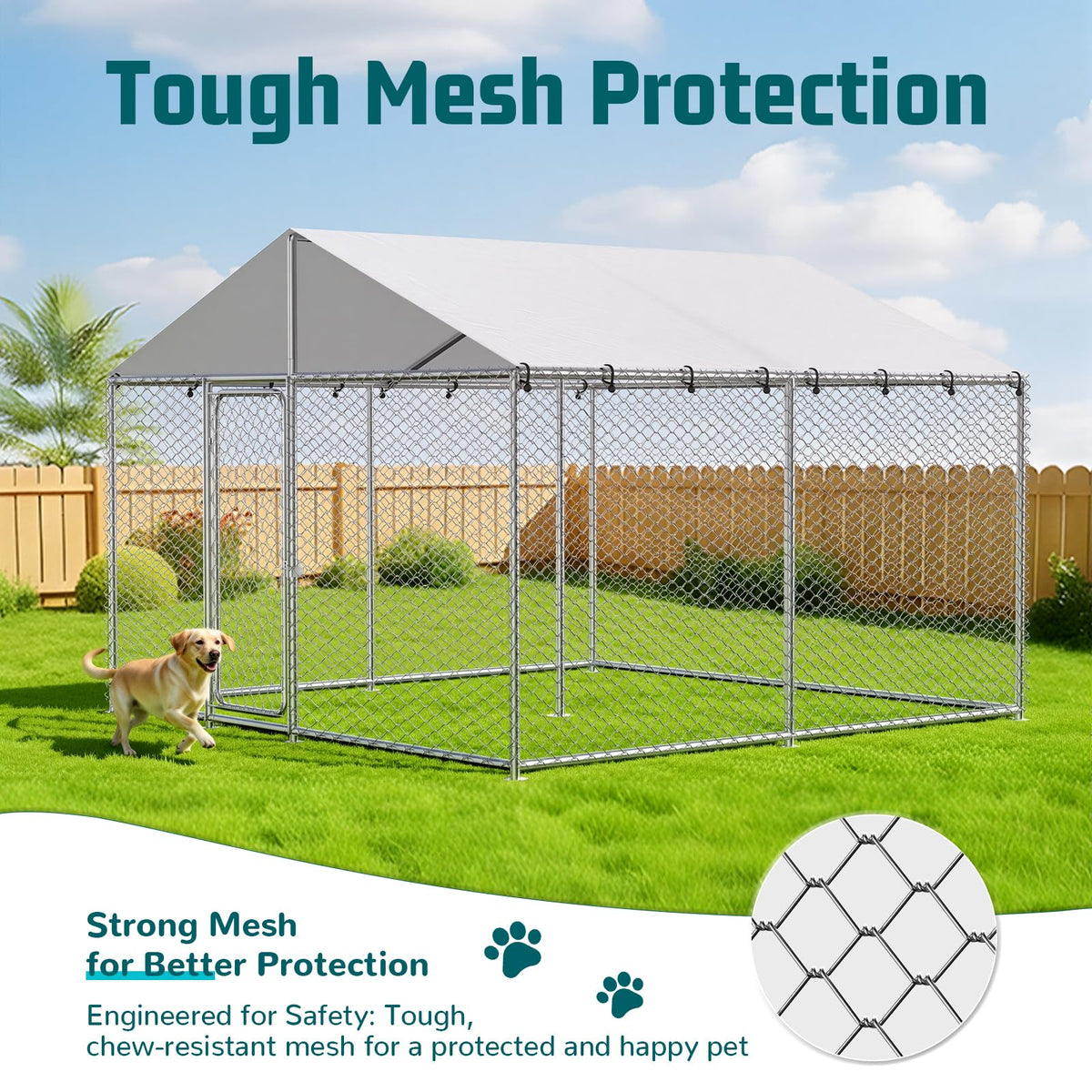 10x10 FT Dog Kennel with Cover X22004