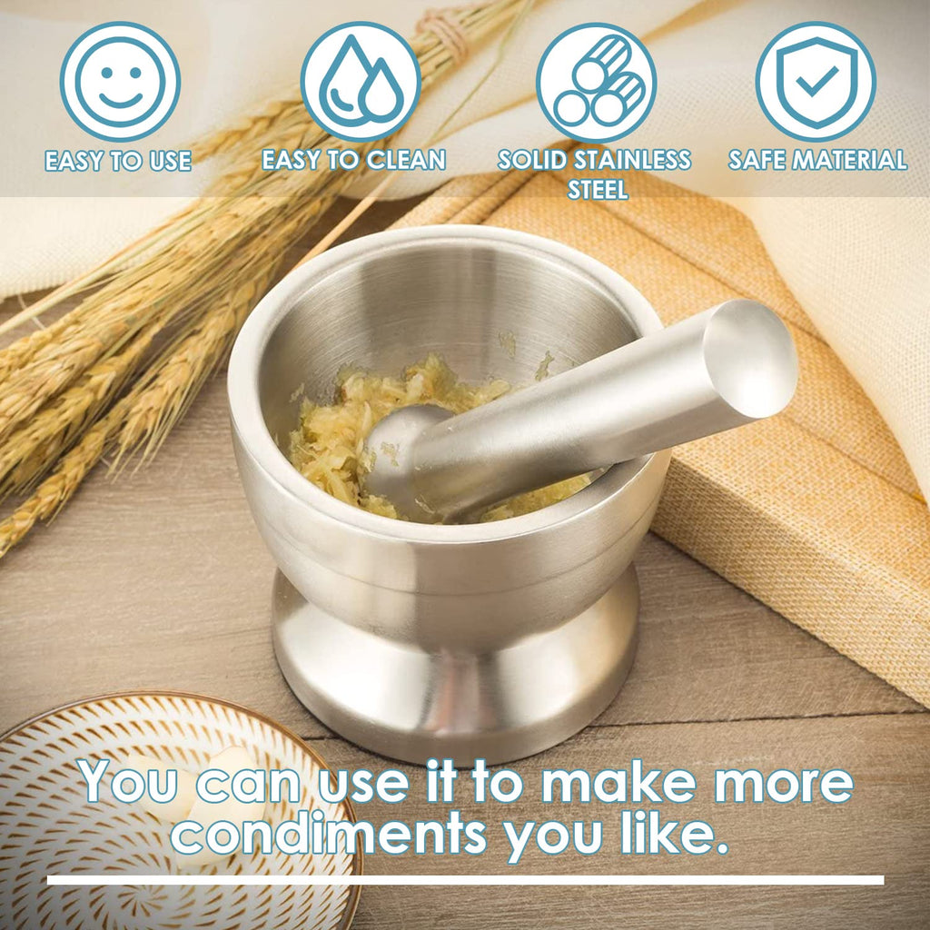 Stainless Steel Mortar and Pestle Set J90037