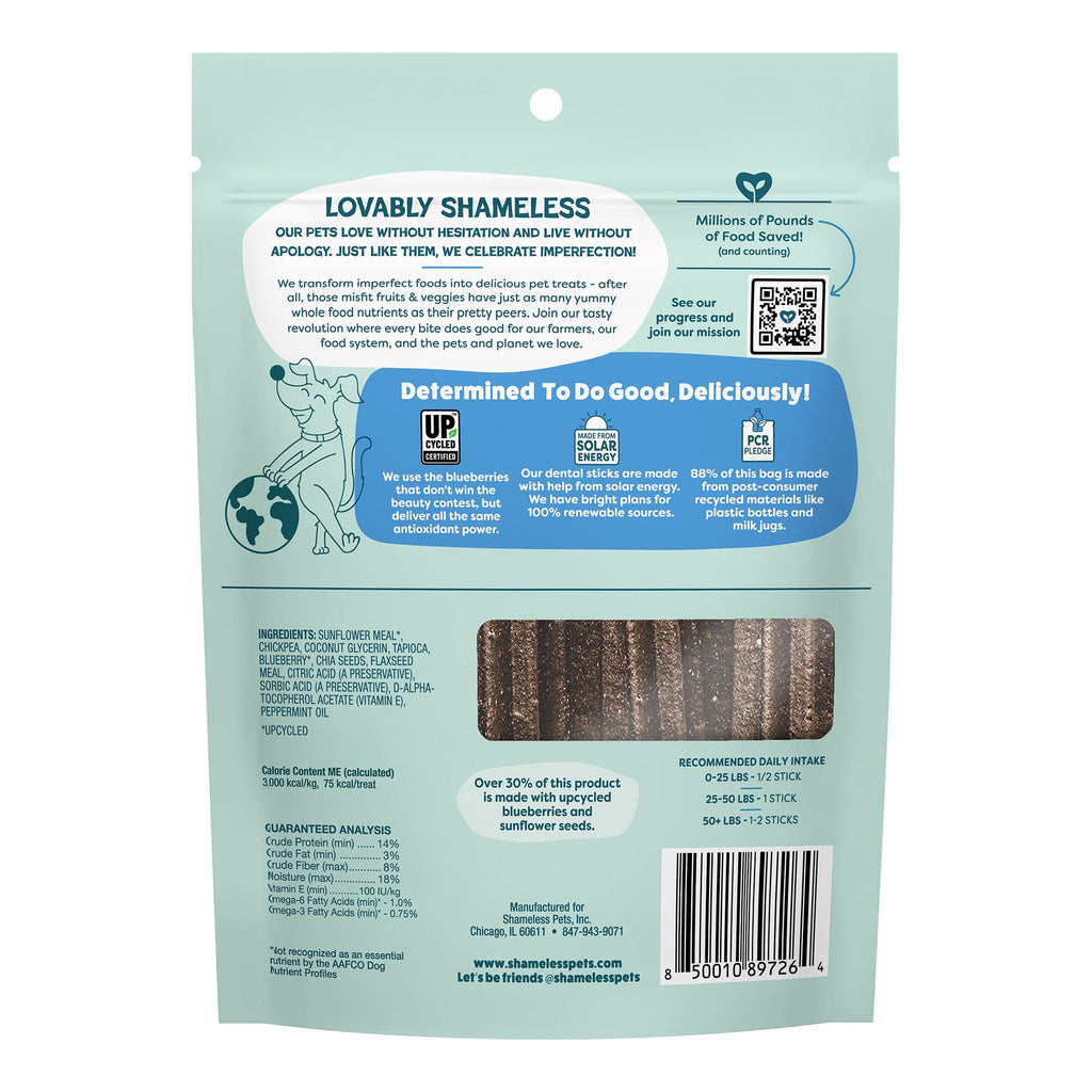 Blueberry & Mint Dental Chews for Dogs, 8 Chews S406