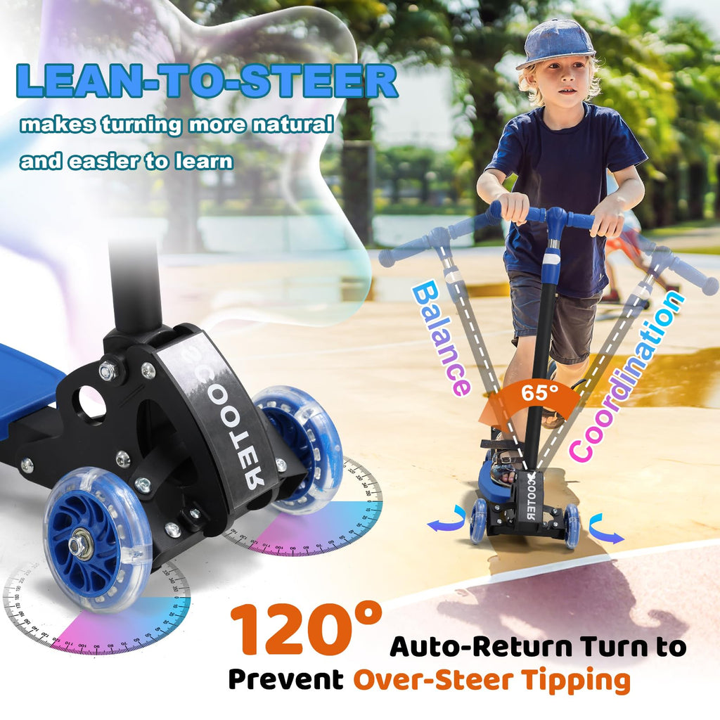 3 Wheel Kids Scooter with LED Light-Up Wheels V54239