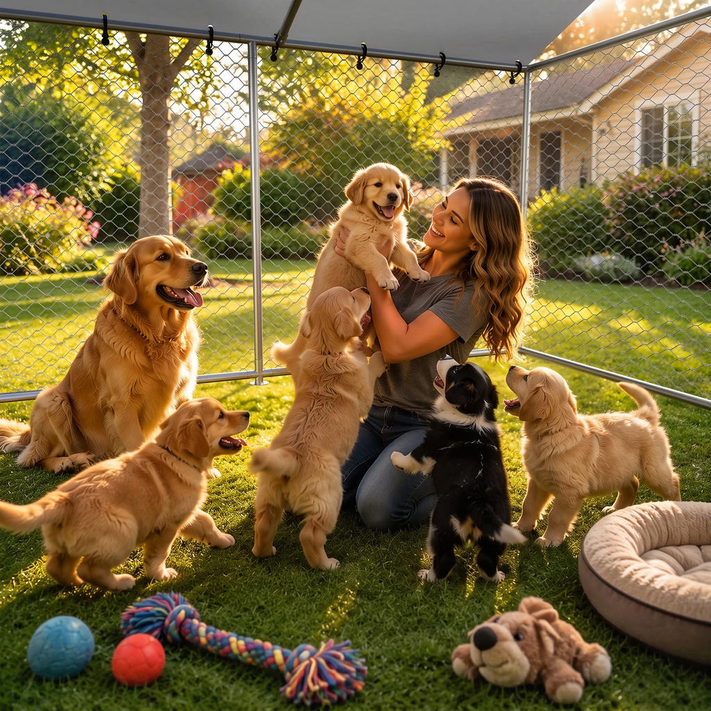 10x10 FT Dog Kennel with Cover X22004