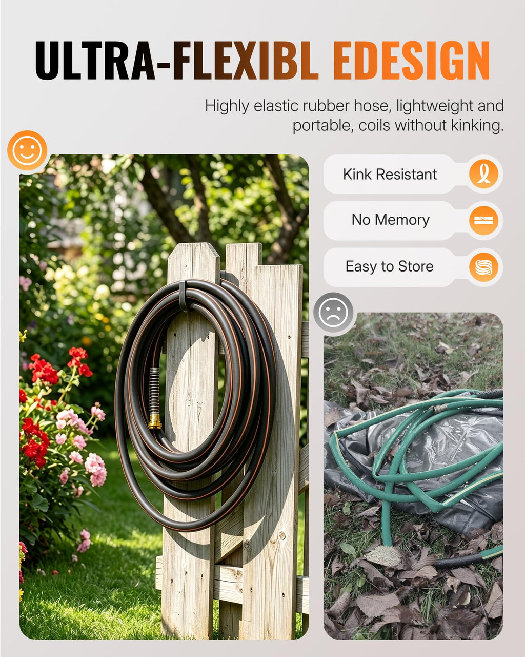 Heavy Duty Rubber Garden Hose 50FT x 3/4" G6170