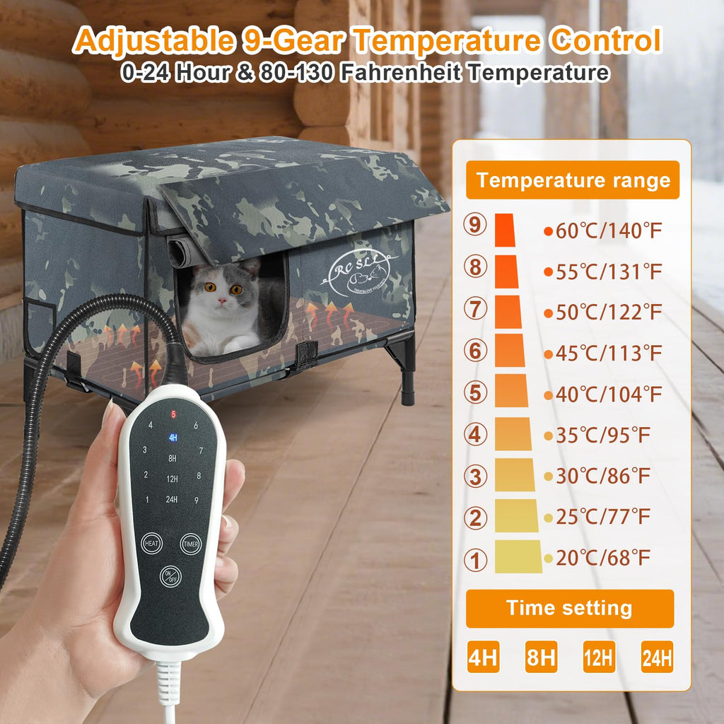 Heated Cat House with Escape Door K348456