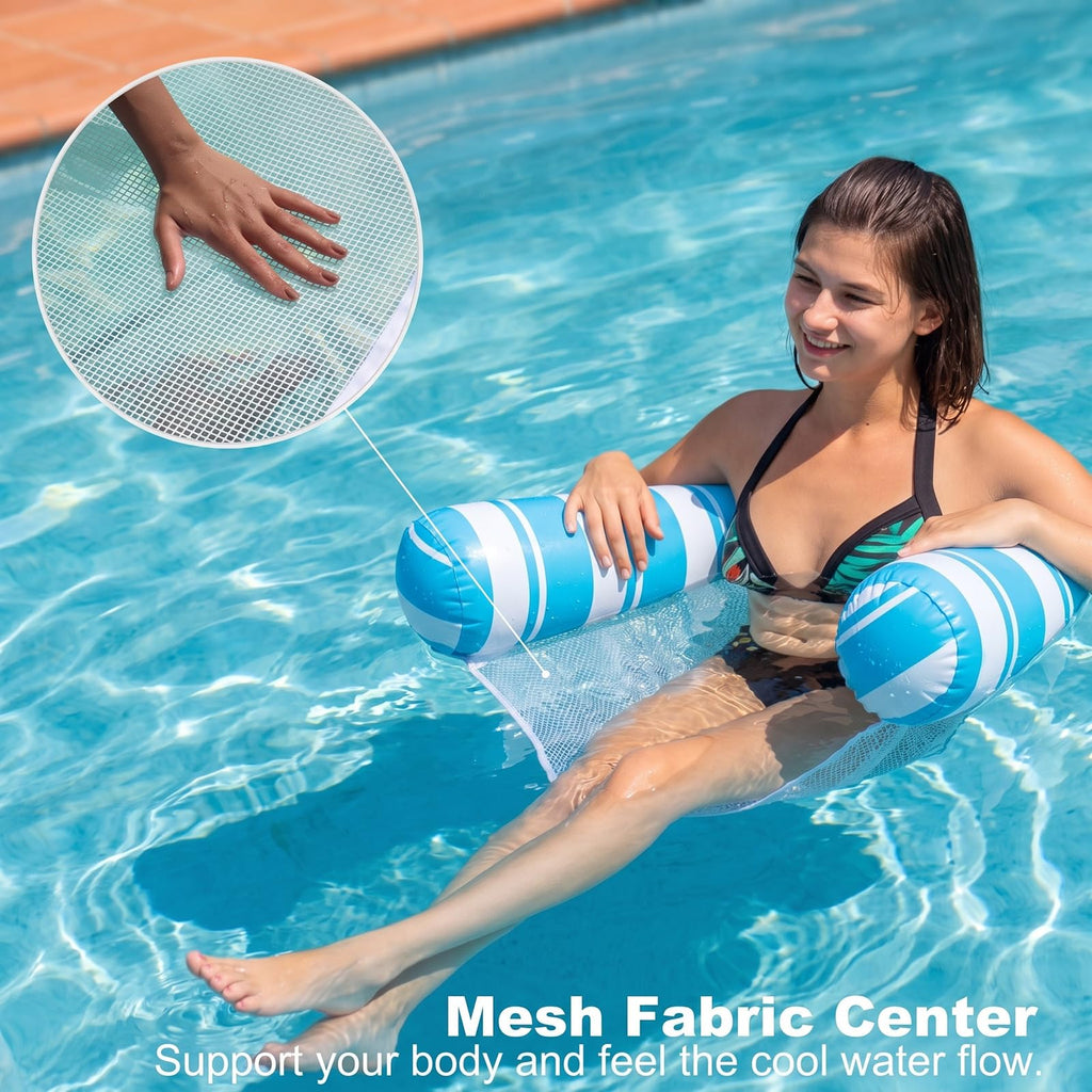 5 Pack Inflatable Pool Floats Adult Size Water Hammock E94639