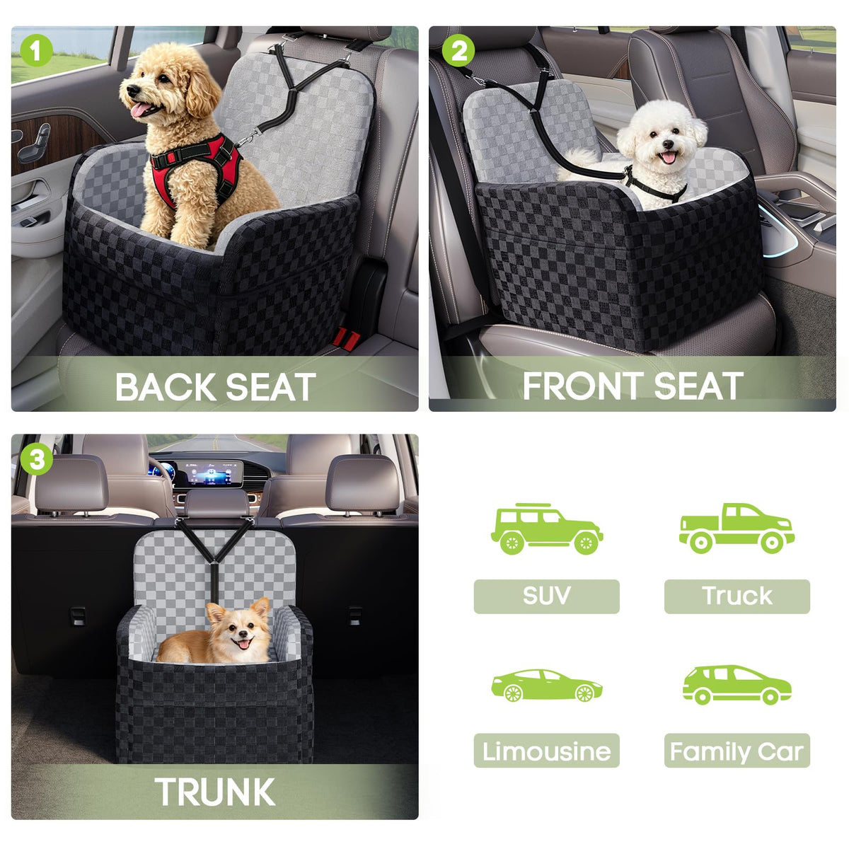 Waterproof Dog Booster Car Seat J6555