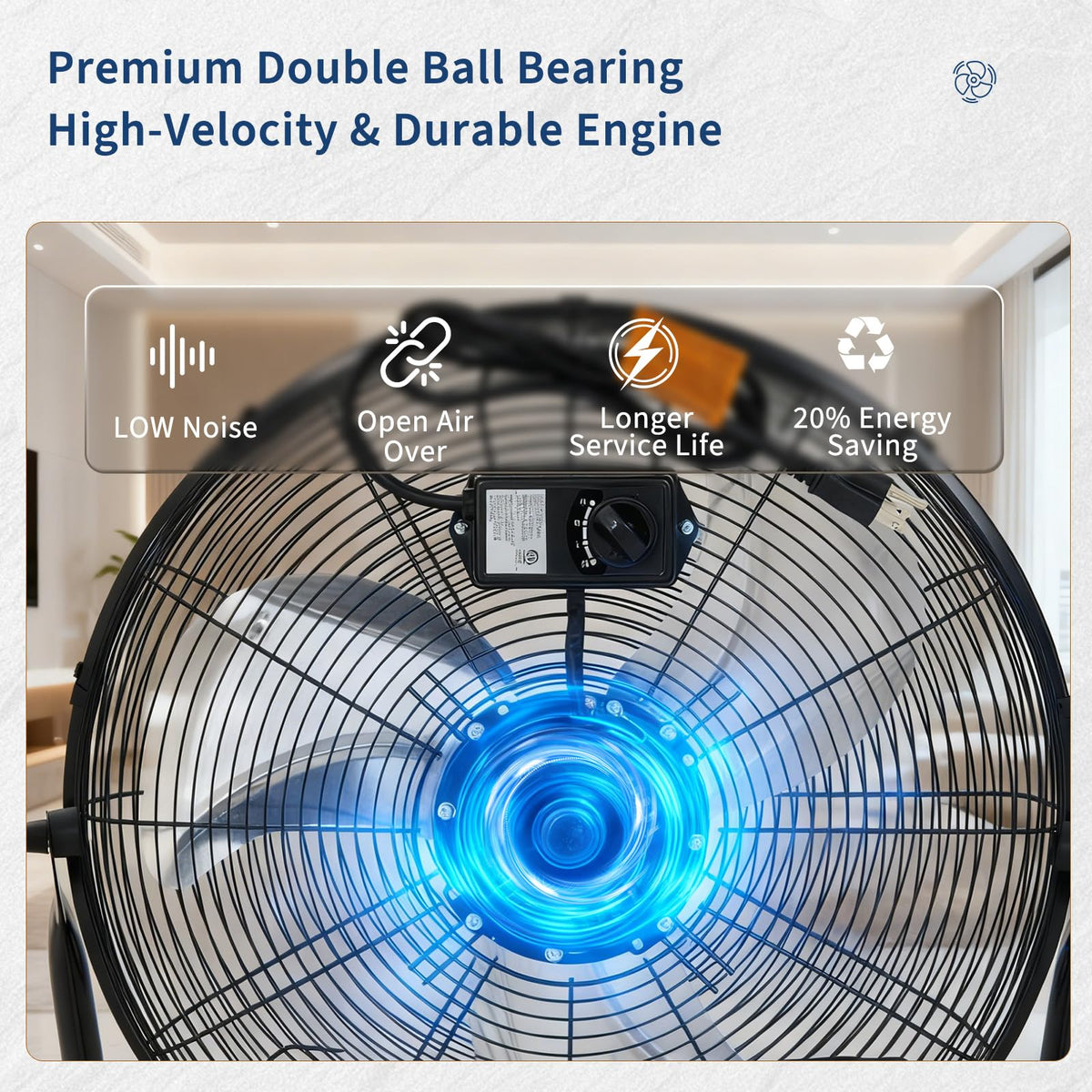 20 Inch 3 Speed High Velocity Floor Fan X223