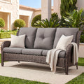 3-Seater PE Wicker Patio Sofa O92464