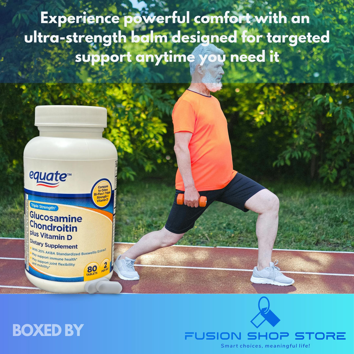 Triple Strength Glucosamine Chondroitin Vitamin D Tablets 80ct O282648