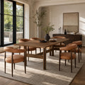 7-Piece Rubber Wood Dining Table Set with Chairs B802927