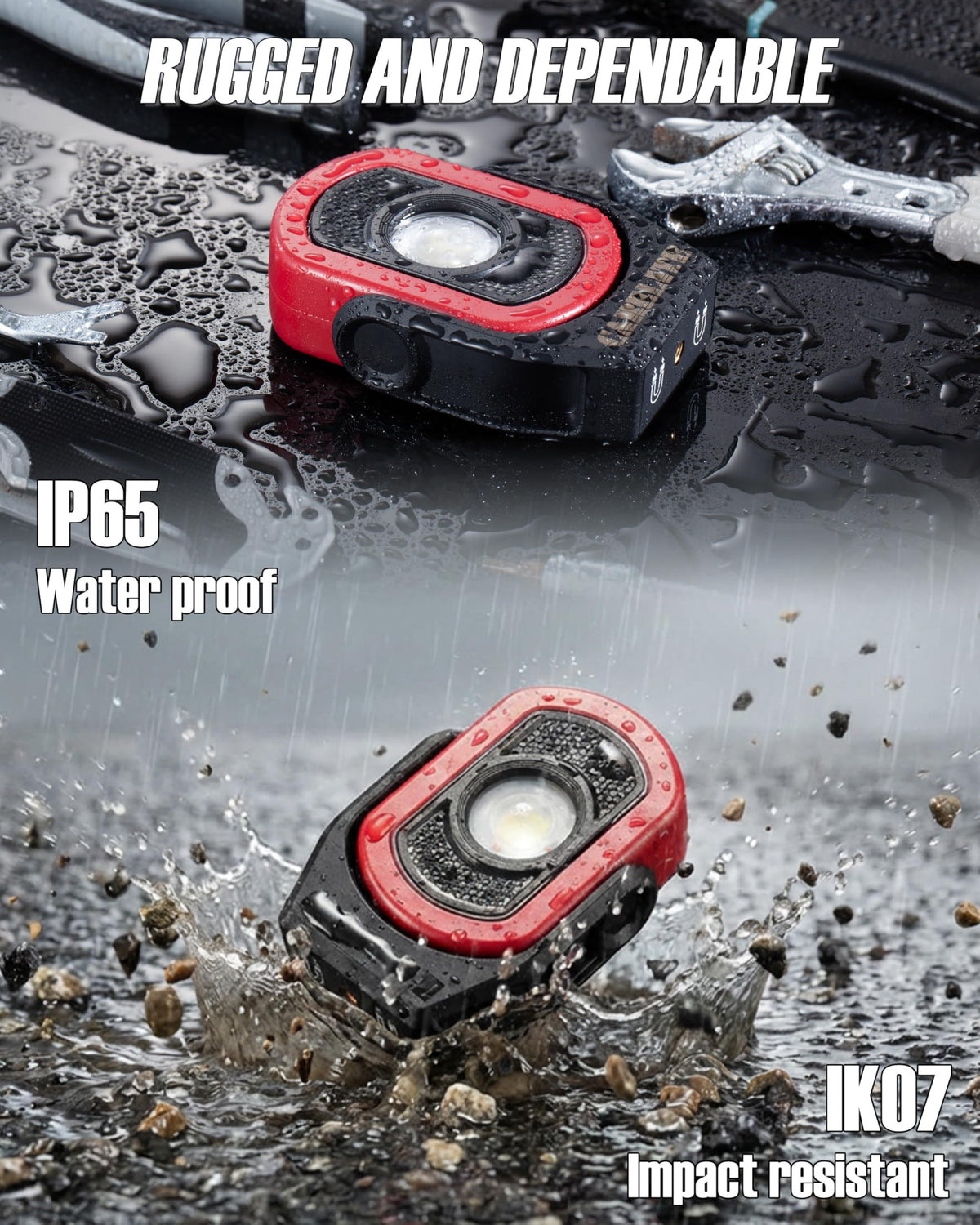 Magnetic Work Light 780 Lumen Rechargeable 3000mAh Red Q391226