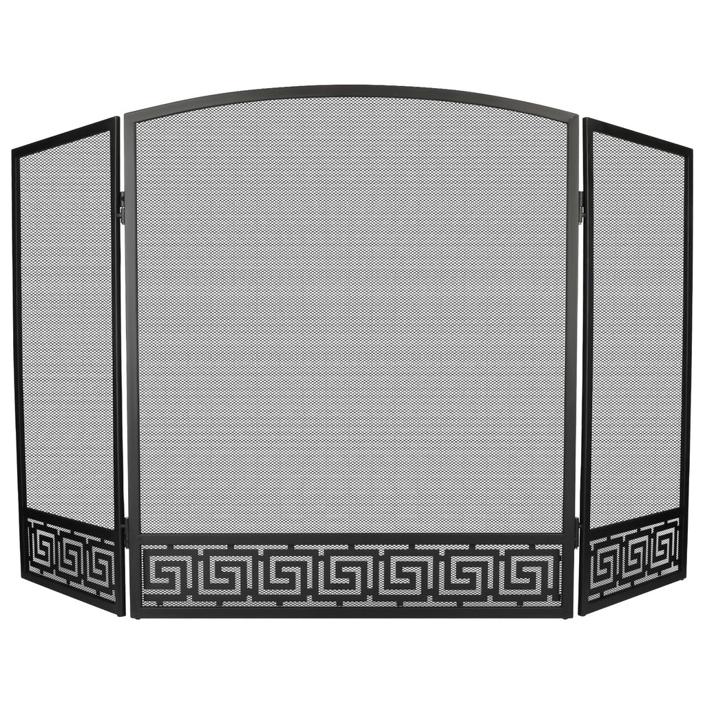 Arched 3 Panel Folding Fireplace Screen M641695